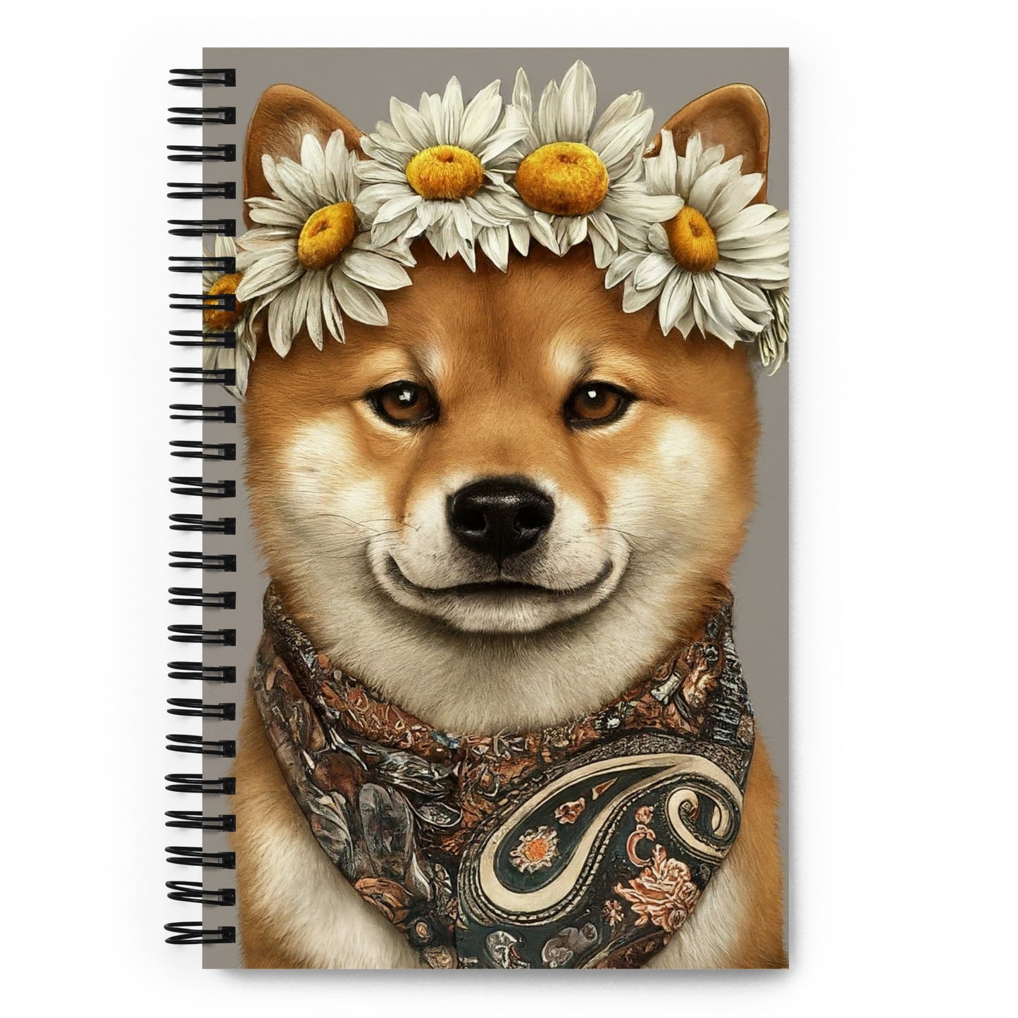 Spiral notebook - Boho Shiba