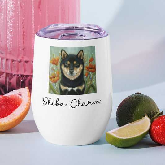 Wine tumbler - Shiba Charm